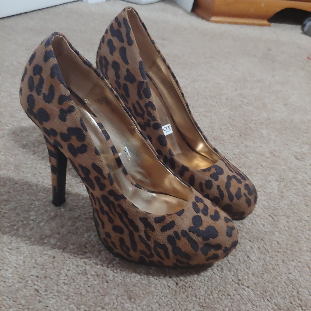 Leopard high heels